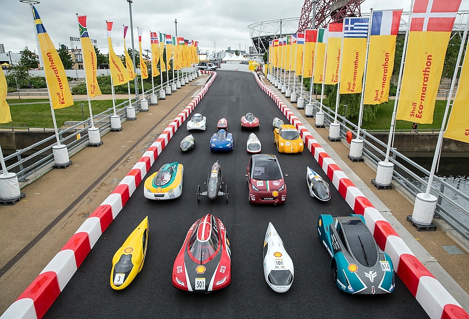 Car line up for the family portrait during day one Make the Future London 2016